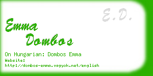 emma dombos business card